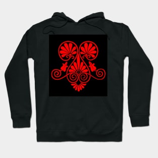 Small Greek Vase Red Figure Palmate Hoodie